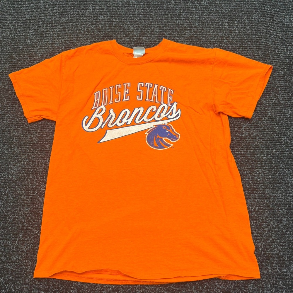 MV Sport Boise State Broncos T-Shirt‎ Mens Large Orange NCAA Graphic Tee
